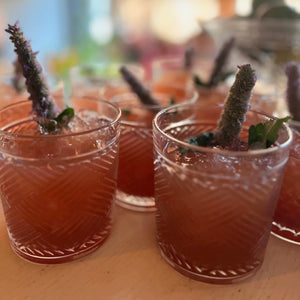 Chamomile Tea Cocktail With Blueberry Syrup