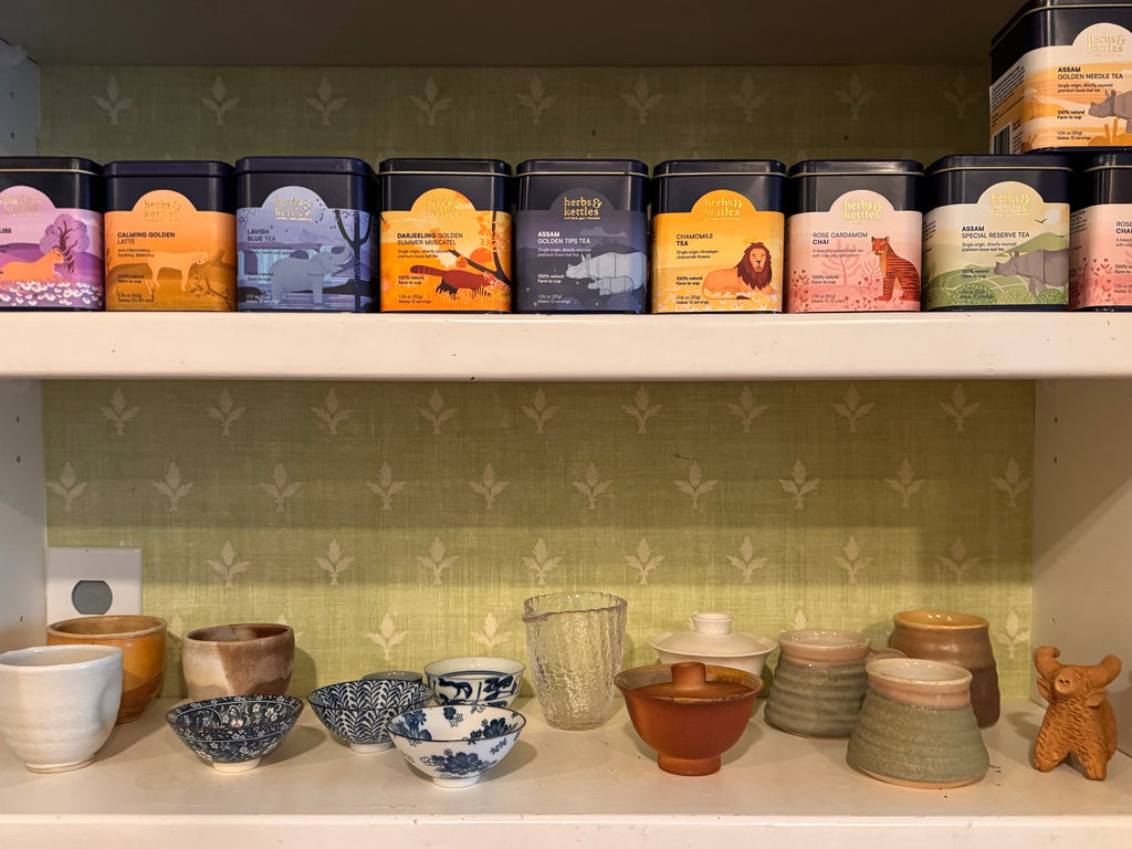 A photo of a small tea cabinet
