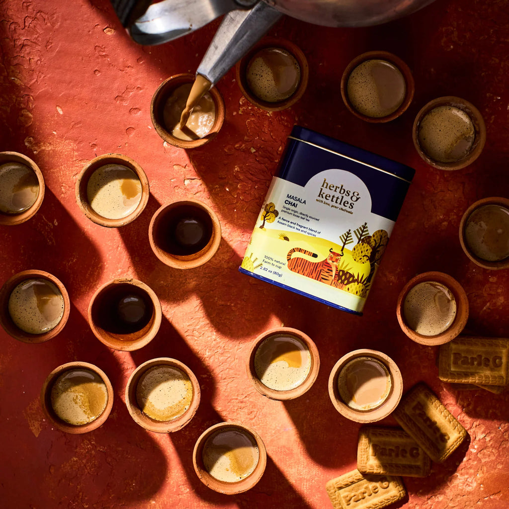 A cup of wholesome and freshly made kadak Indian chai.