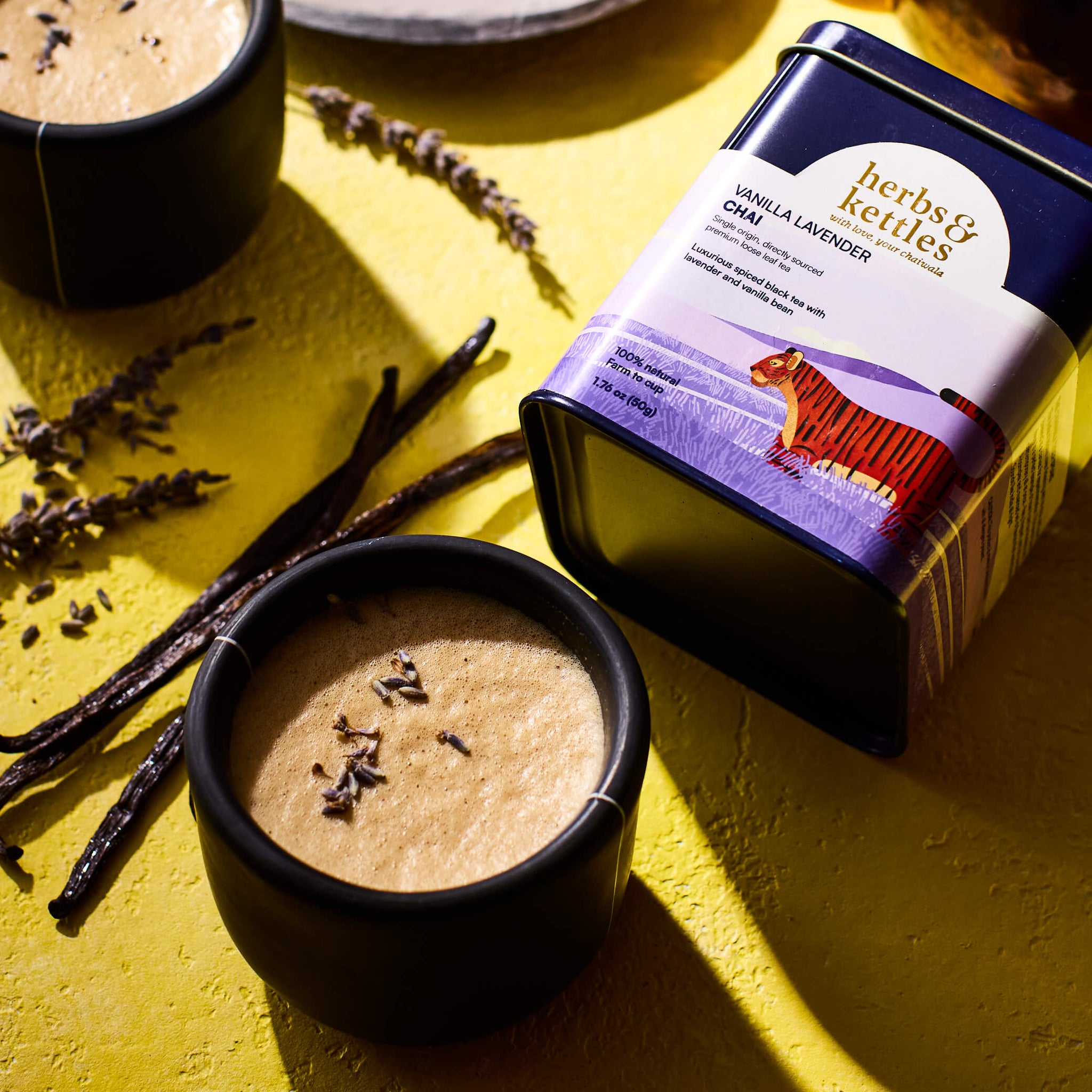 Our vanilla lavender chai is extremely luxurious and sublime