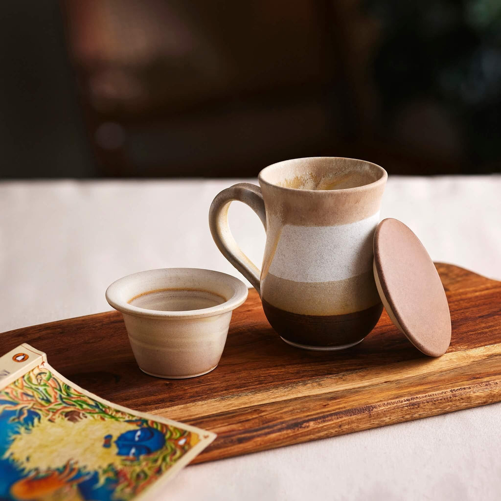 Handmade Ceramic Tisaniere - Herbs & Kettles